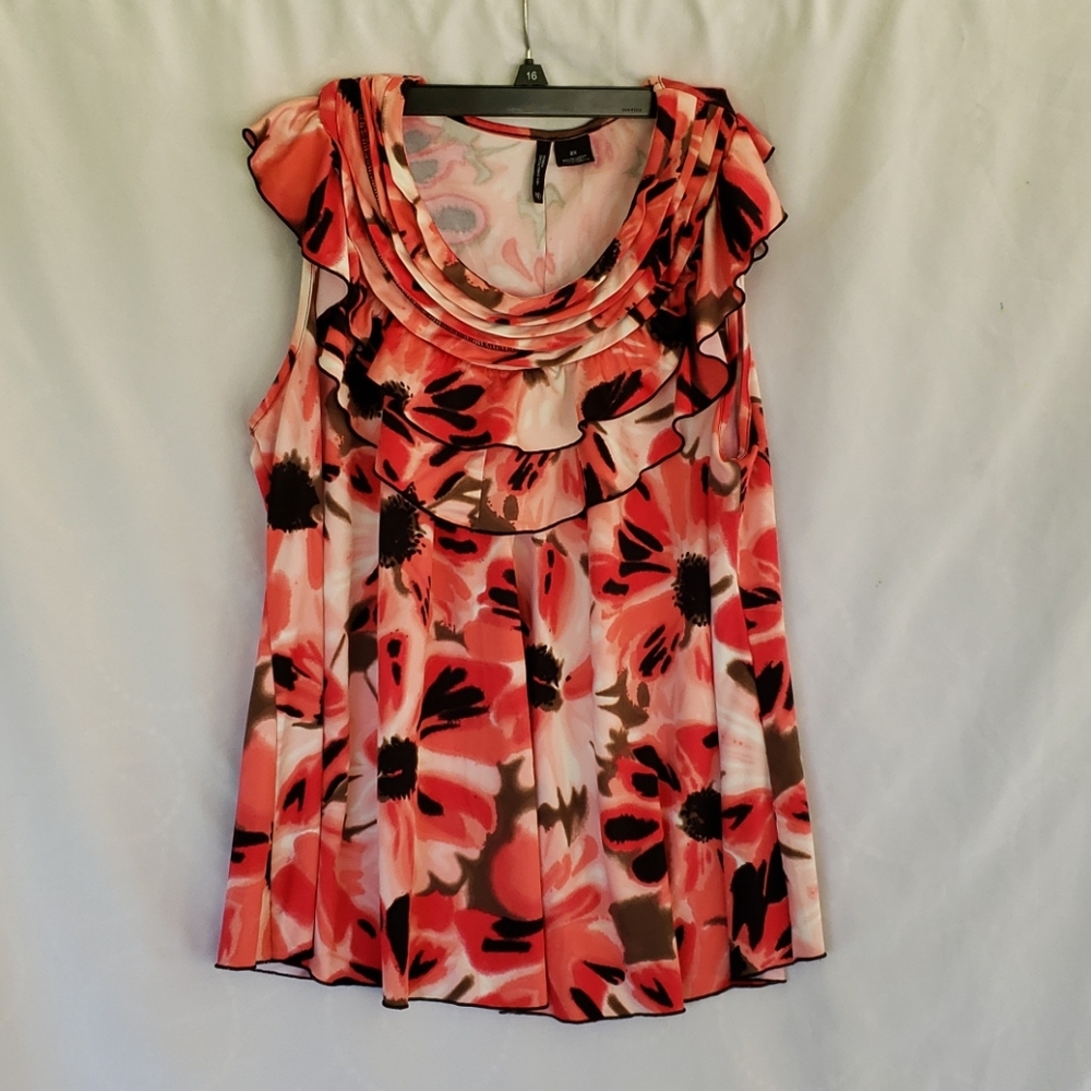 New Direction womens dress shirt size 2x coral and